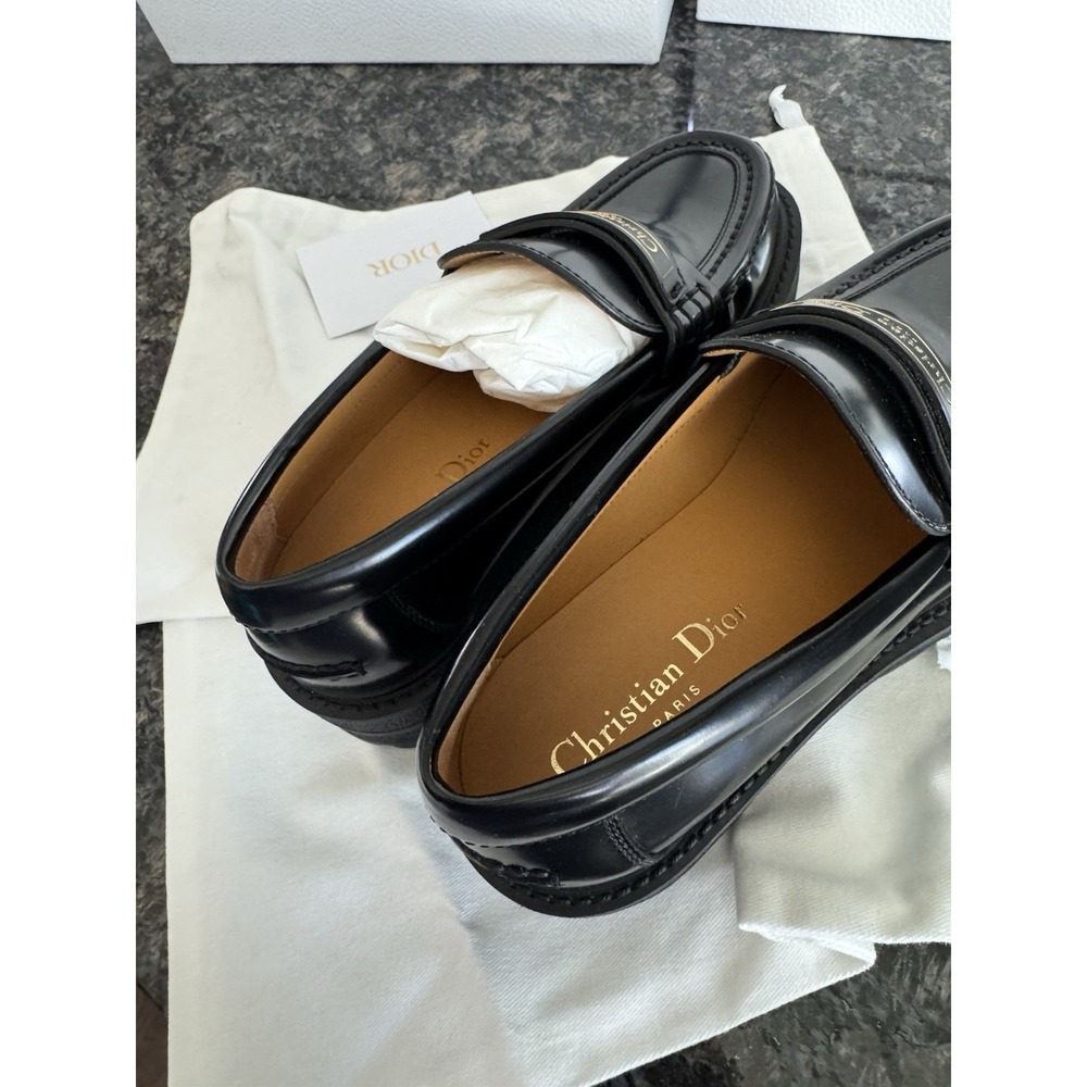 Dior Boy Platform Loafer $1150 Black Leather Dress Lug Shoes. NWB Sz 35.5 US 5.5 - Picture 7 of 16